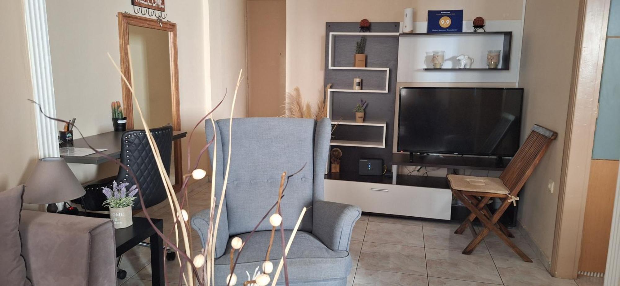 Modern Apartment Chania Center Bagian luar foto